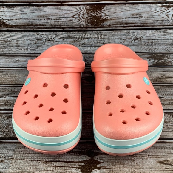 NEW!! Crocs Crocband Melon Clogs Sz 11 - Picture 4 of 6